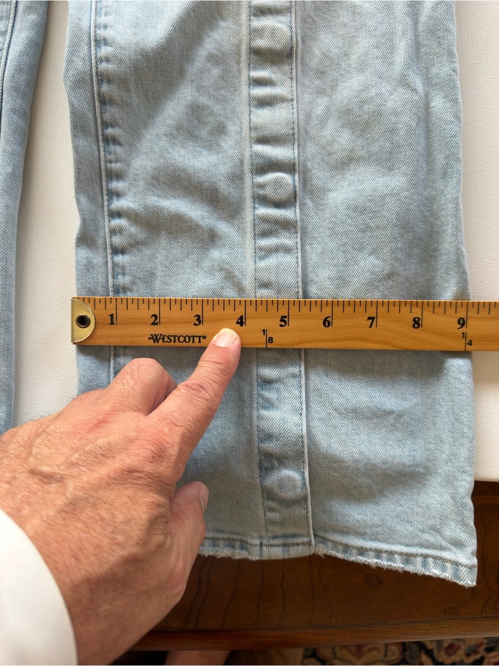 EUC Women's Lucky Brand Snap Leg Light Wash Denim Jeans Size 14/32 Unique (D2) - Picture 3 of 8